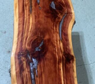 Juniper tabletop with Silver Epoxy resin