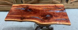 Juniper tabletop with Silver Epoxy resin