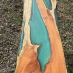 Kiawe Wood with Green Epoxy Console, Table, or Bar top