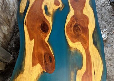 Cedar & Blue Epoxy Tabletop