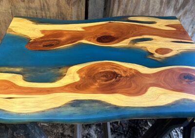 Cedar & Blue Epoxy Tabletop