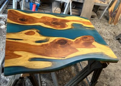 Cedar & Blue Epoxy Tabletop