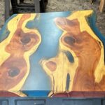 Cedar & Blue Epoxy Tabletop