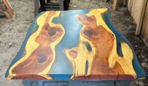 Cedar & Blue Epoxy Tabletop