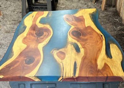 Cedar & Blue Epoxy Tabletop