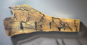 Chinaberry Fracture Burn Hanging Art Piece - Image 2