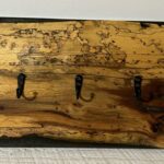 Spalted Sweetgum and Black Epoxy Resin Coat Hanger