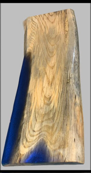 Spalted Elm with Nikon Blue Eye Candy Epoxy, Tabletop