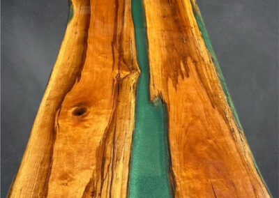 Spalted Cherry and Green Epoxy Tabletop